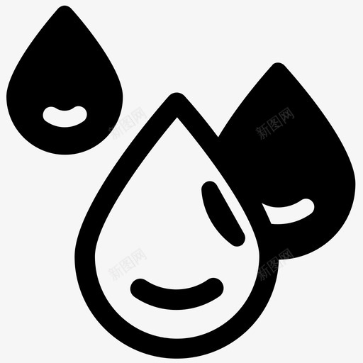 清水饮用水滴水图标svg_新图网 https://ixintu.com 水固体 清水 滴水 透明 饮用水