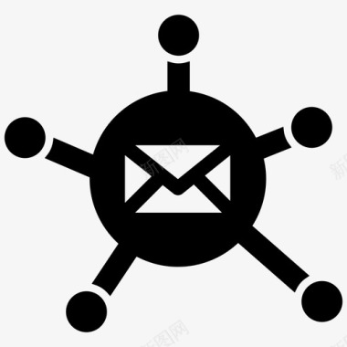 电子邮件营销联盟信件图标图标