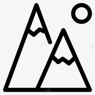 山冒险旅行图标图标