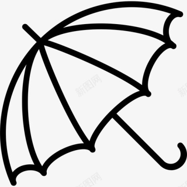 雨伞保险保护图标图标