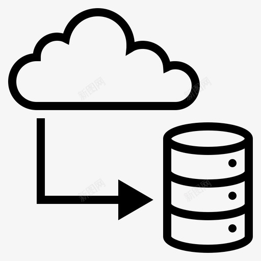 数据库服务器云存储数据库连接图标svg_新图网 https://ixintu.com 云存储 在线备份 数据库服务器 数据库连接