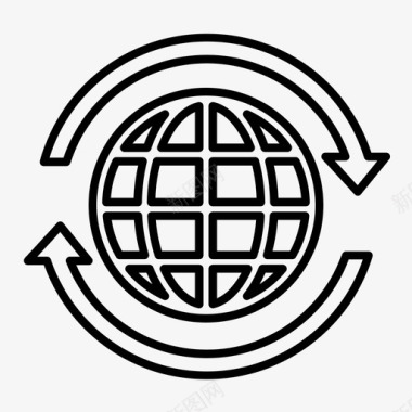 全球管理全球发展全球图标图标