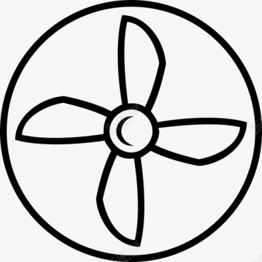 风机电风扇螺旋桨图标图标