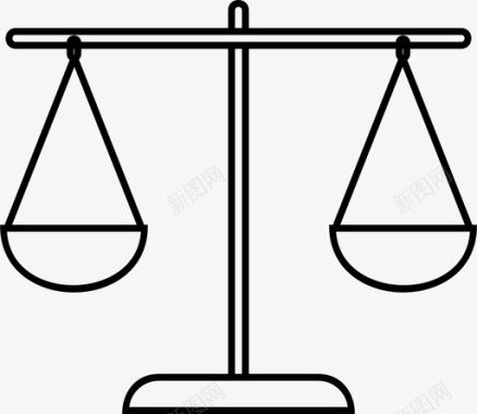 正义平衡尺度法院图标图标