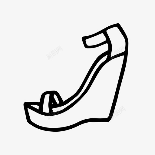 高跟鞋时尚款式图标svg_新图网 https://ixintu.com 时尚 棕榈滩 款式 高跟鞋