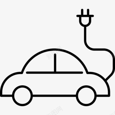 电动汽车交通生态图标图标