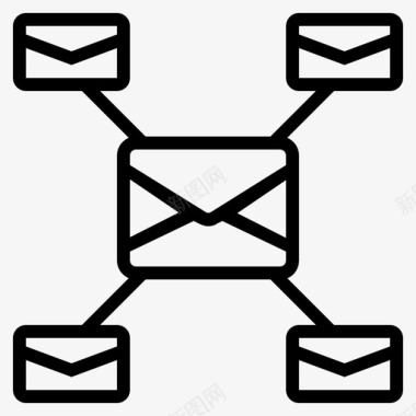 发送电子邮件业务电子邮件分发图标图标