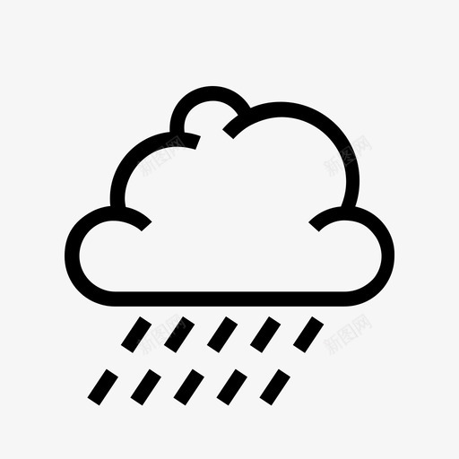下雨潮湿天气图标svg_新图网 https://ixintu.com 下雨 天气 潮湿