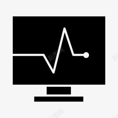 心率电脑急诊室图标图标