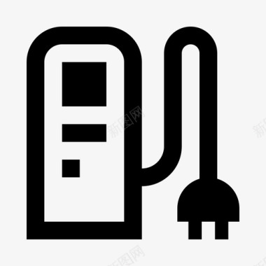 充电站电气插头图标图标