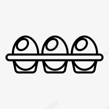 鸡蛋纸箱食物图标图标