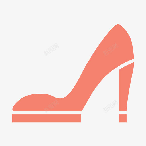 高跟鞋时尚鞋图标svg_新图网 https://ixintu.com 女人 时尚 鞋 高跟鞋
