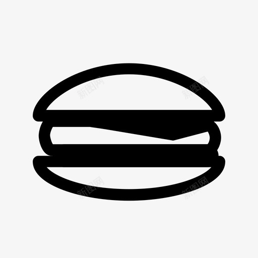 汉堡面包芝士汉堡图标svg_新图网 https://ixintu.com 快餐 汉堡 肉类 芝士汉堡 面包 食品和饮料