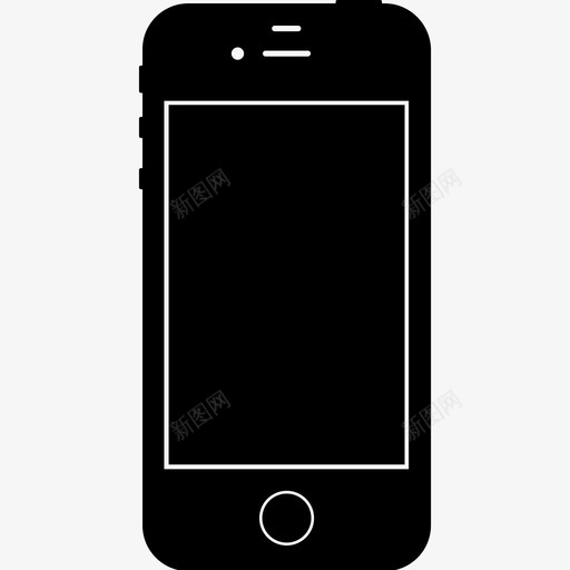 iphone4s苹果手机图标svg_新图网 https://ixintu.com iphone4s 手机 智能手机 苹果