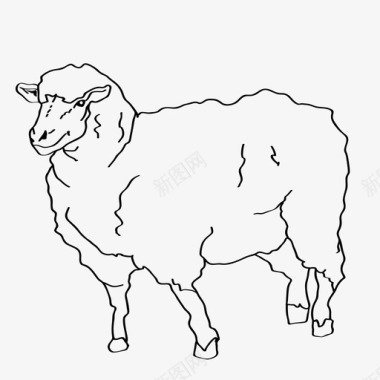 绵羊动物羊肉图标图标