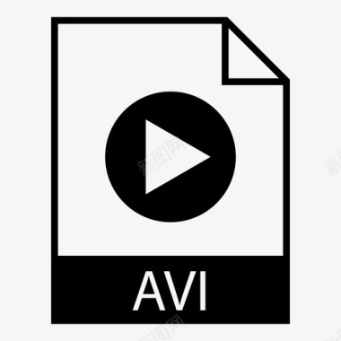 视频avi文件类型图标图标