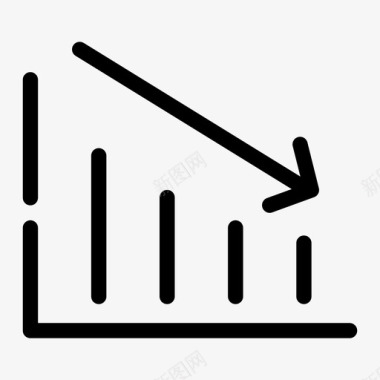 损失图表减少图标图标