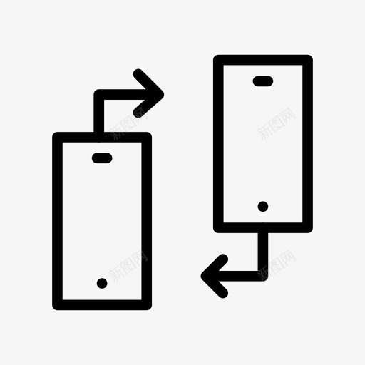 文件共享移动网络图标svg_新图网 https://ixintu.com 传送 文件共享 电话 移动 网络 网络共享线图标
