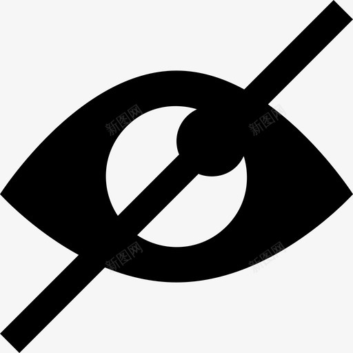 隐形否认眼睛图标svg_新图网 https://ixintu.com 否认 微小的黑色 眼睛 视力 视野 隐形