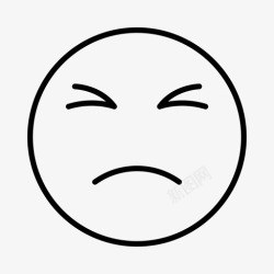 一脸便秘的表情便秘情绪化表情图标高清图片