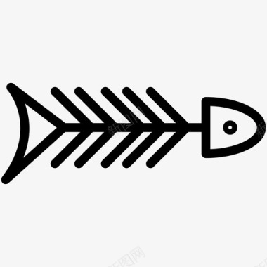 鱼动物鱼骨图标图标