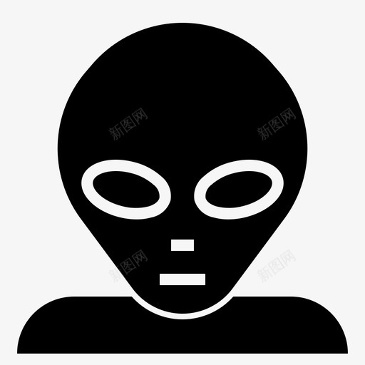 外星人化身脸图标svg_新图网 https://ixintu.com 不明飞行物 化身 外星人 怪物 脸 航空航天和天文学