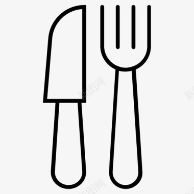 刀叉餐具酒店餐厅图标图标