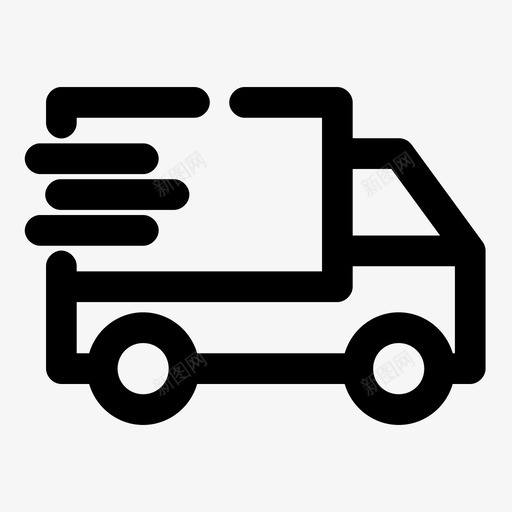 卡车运送物流运输图标svg_新图网 https://ixintu.com 卡车运送 物流 车辆 运输 运输物流缺口加粗