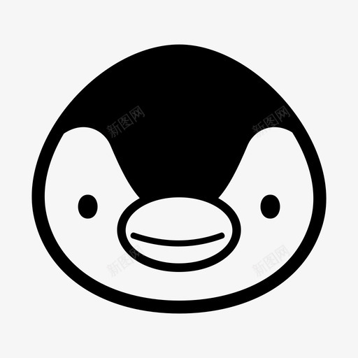 动物动物脸动物玩具图标svg_新图网 https://ixintu.com 企鹅 动物 动物玩具 动物脸 可爱的动物 填充动物