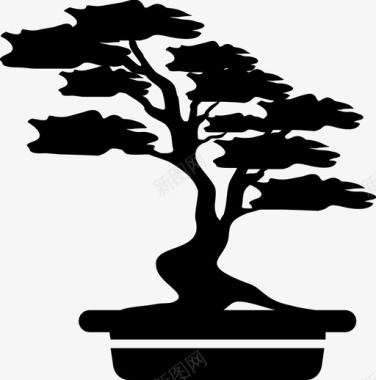 盆景植物树木图标图标
