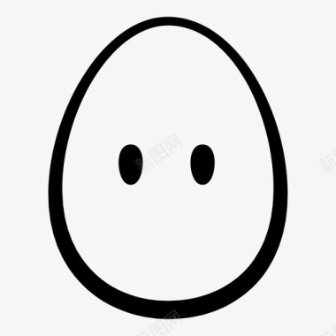 脸无嘴蛋头表情复活节表情图标图标