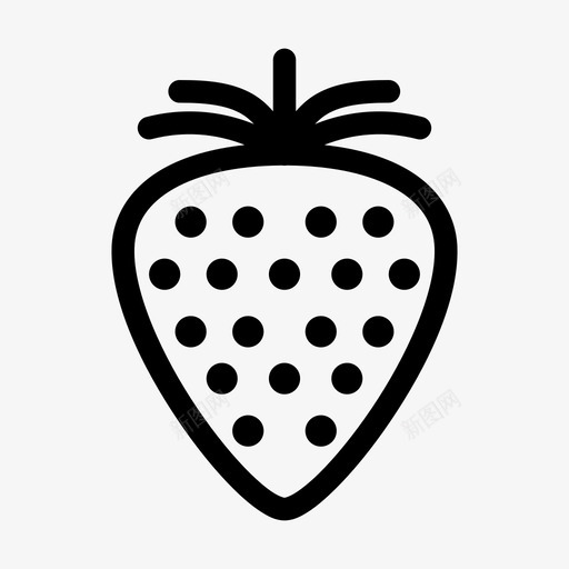 草莓减肥食品食品图标svg_新图网 https://ixintu.com 减肥食品 有机 植物 水果 草莓 食品