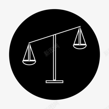 正义尺度平衡法官图标图标