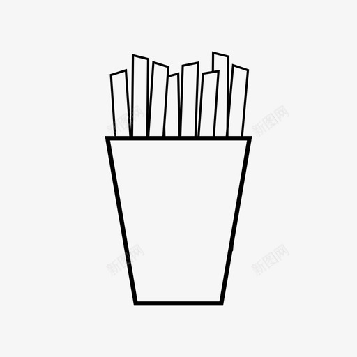 薯条食物午餐图标svg_新图网 https://ixintu.com 午餐 薯条 食物 餐厅
