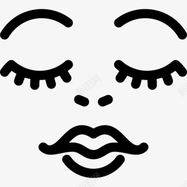 女人脸美容院直系图标图标