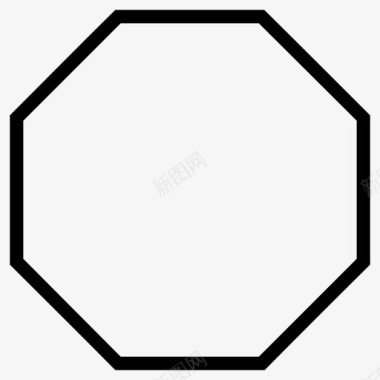 八角形字段几何体图标图标