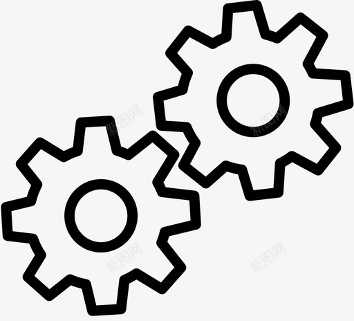 齿轮生产设置图标svg_新图网 https://ixintu.com 控制盘 生产 管理图标 设置 齿轮