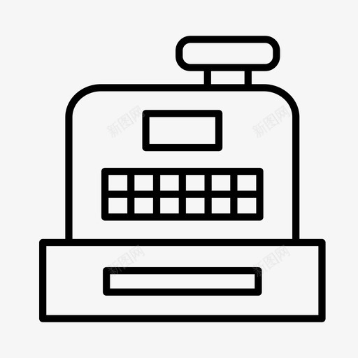 收银机商业零售图标svg_新图网 https://ixintu.com 商业 收银台 收银机 贸易 超市 零售