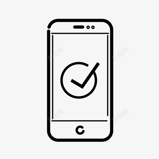 手机许可支票图标svg_新图网 https://ixintu.com 手机 支票 智能手机 许可
