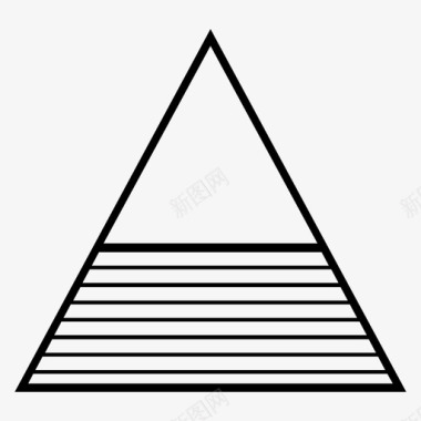 三角形线十分之四一半超过十图标图标