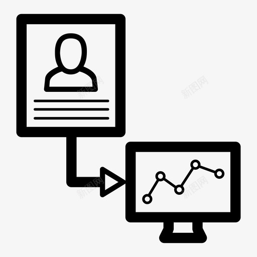 行为分析行动数据图标svg_新图网 https://ixintu.com 大数据 数据 行为分析 行动 预测