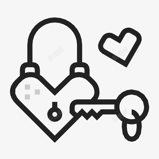 钥匙和锁通道钥匙图标svg_新图网 https://ixintu.com 爱 通道 钥匙 钥匙和锁
