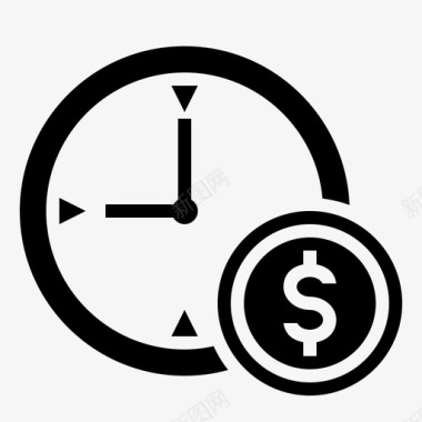 时间就是金钱约会工作时间图标图标