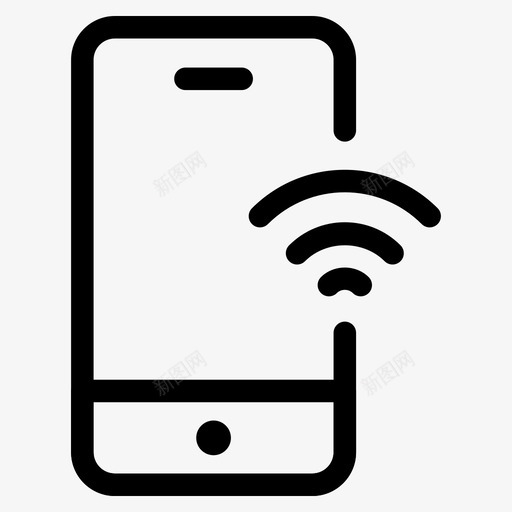 智能手机wifi连接技术图标svg_新图网 https://ixintu.com 技术 智能手机wifi连接