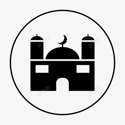 清真寺信仰上帝图标svg_新图网 https://ixintu.com 上帝 信仰 清真寺 清真寺建筑 祈祷