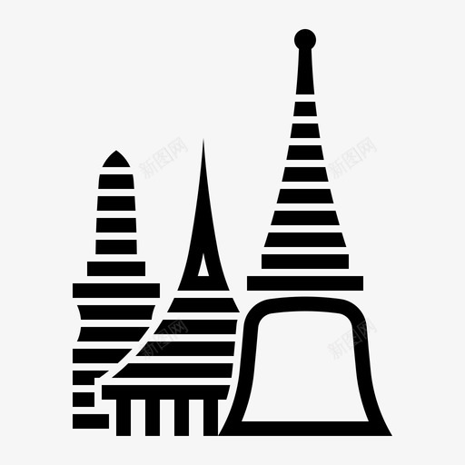 泰国曼谷泰国寺庙著名建筑图标svg_新图网 https://ixintu.com 泰国寺庙 泰国曼谷 著名建筑