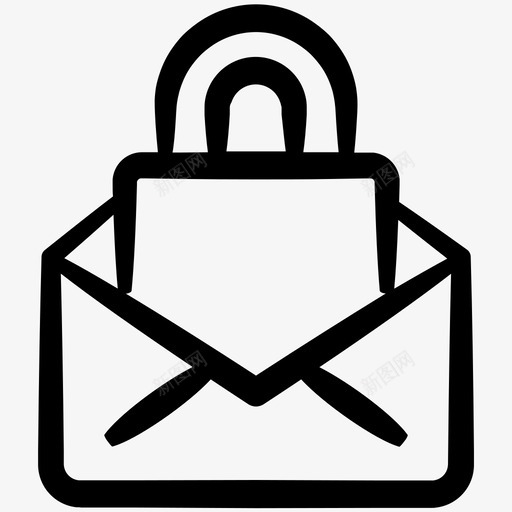 安全电子邮件锁墨水安全卷5图标svg_新图网 https://ixintu.com 墨水安全卷5 安全电子邮件 锁