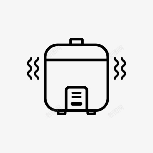 电饭煲家用厨房图标svg_新图网 https://ixintu.com 压力锅 厨房 家用 电饭煲