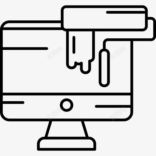 网页营销和搜索引擎优化超薄图标svg_新图网 https://ixintu.com 网页设计 营销和搜索引擎优化 超薄