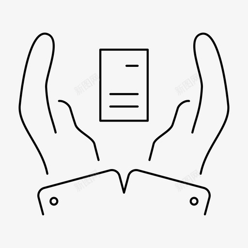 文件手图标svg_新图网 https://ixintu.com 手 文件